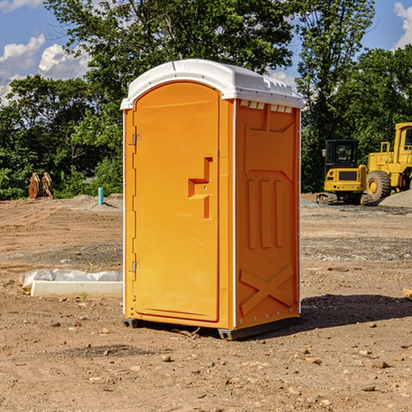 how often are the portable toilets cleaned and serviced during a rental period in Shelby Iowa